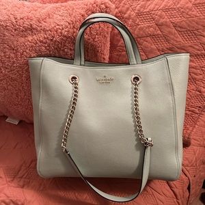 Kate spade tote bag with silver chain. Carry two different ways